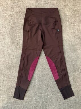 EUC Botori Active Riding Tights, Maroon, Size M